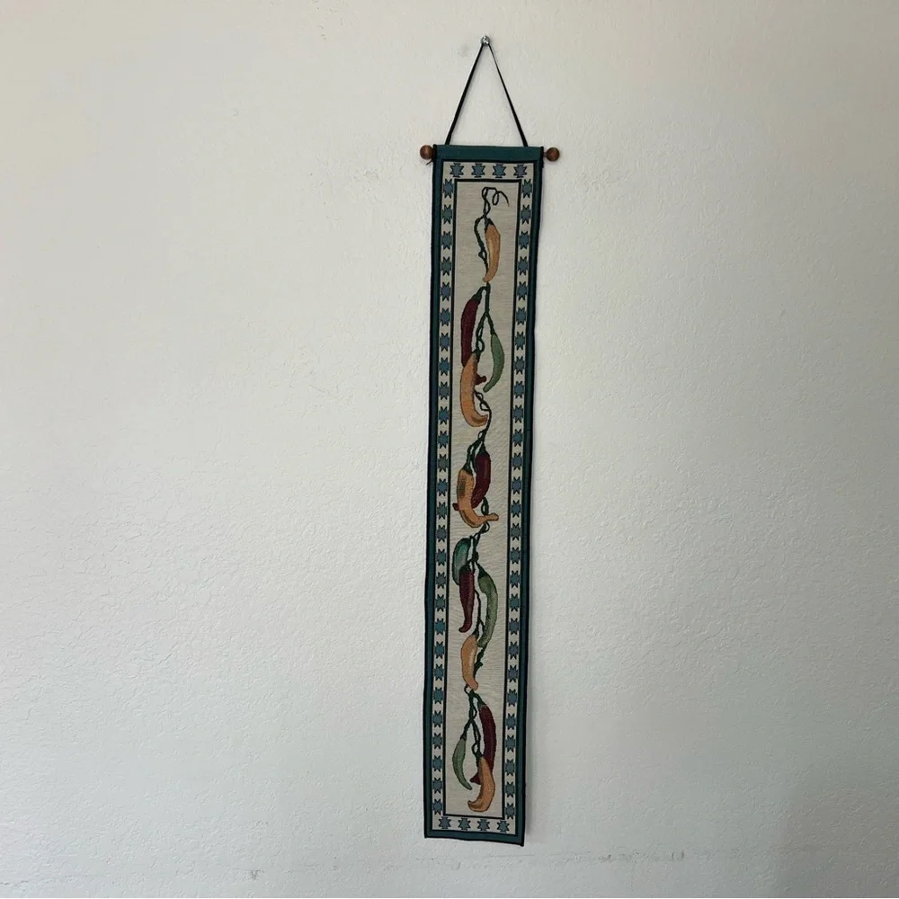 Vintage Hanging Bell Pull Tapestry Red Hot Chili Peppers 41” Made In USA‎